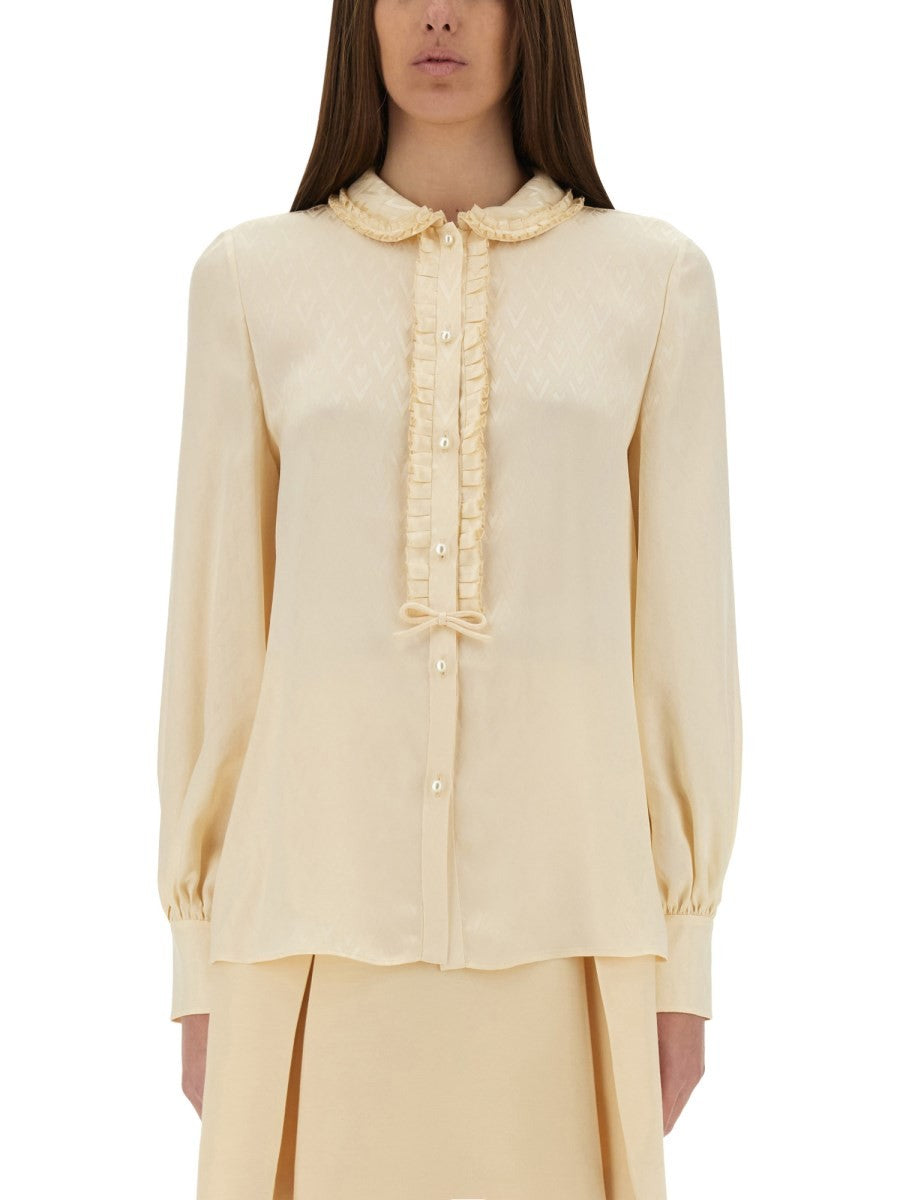 "TOUTE LA V" SILK JACQUARD SHIRT