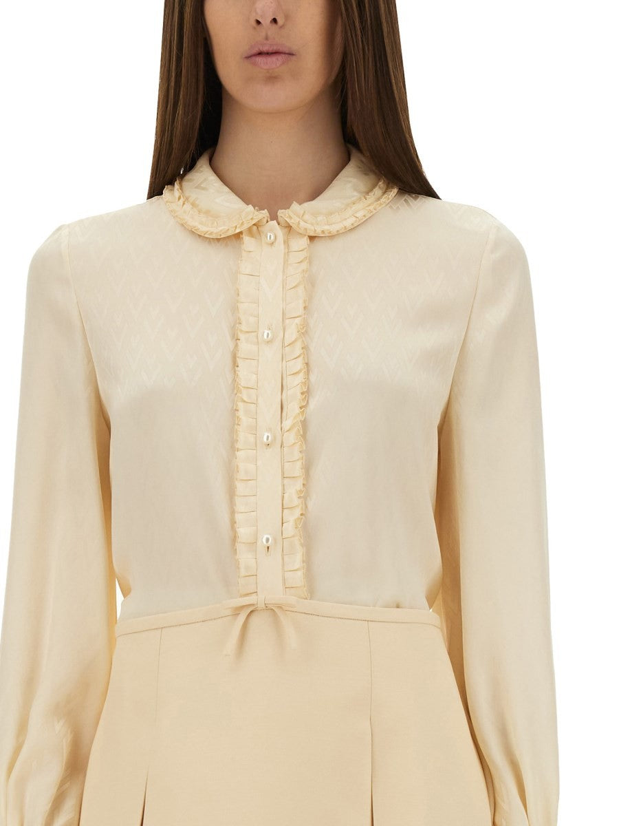 "TOUTE LA V" SILK JACQUARD SHIRT