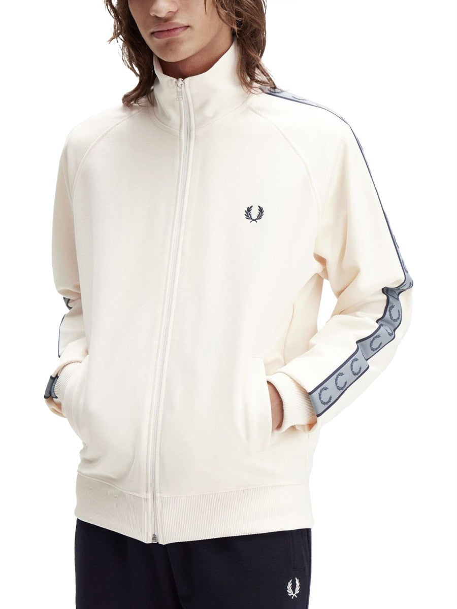 "TRACK" JACKET WITH CONTRASTING WEBBING