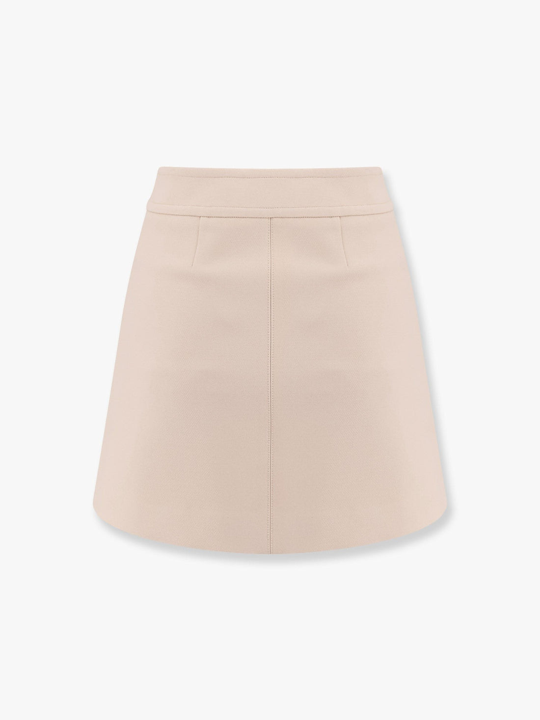 Trapeze mini wool and silk skirt