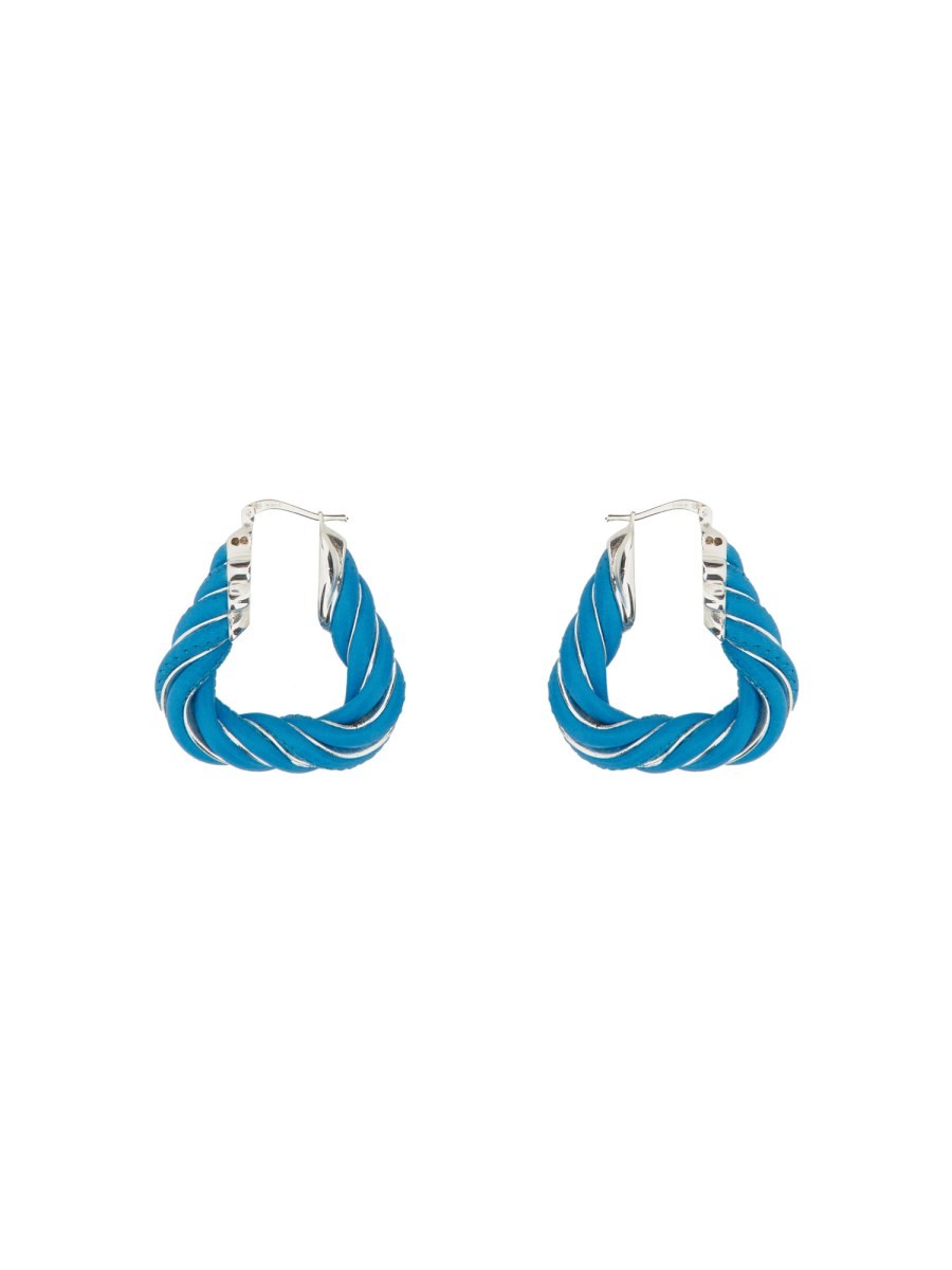 TRIANGULAR TWIST HOOP EARRINGS