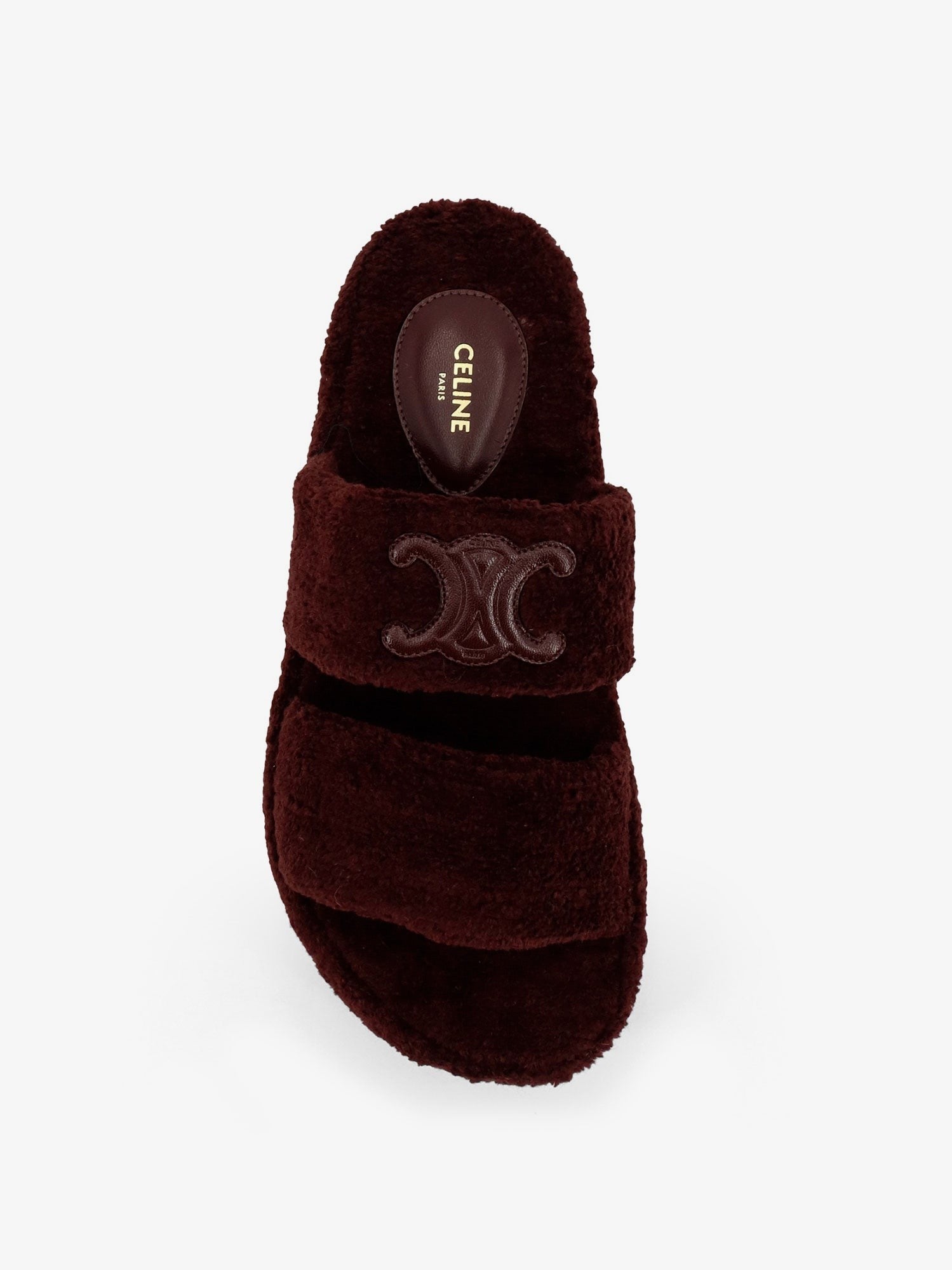 Triomphe Fur shearling Slides