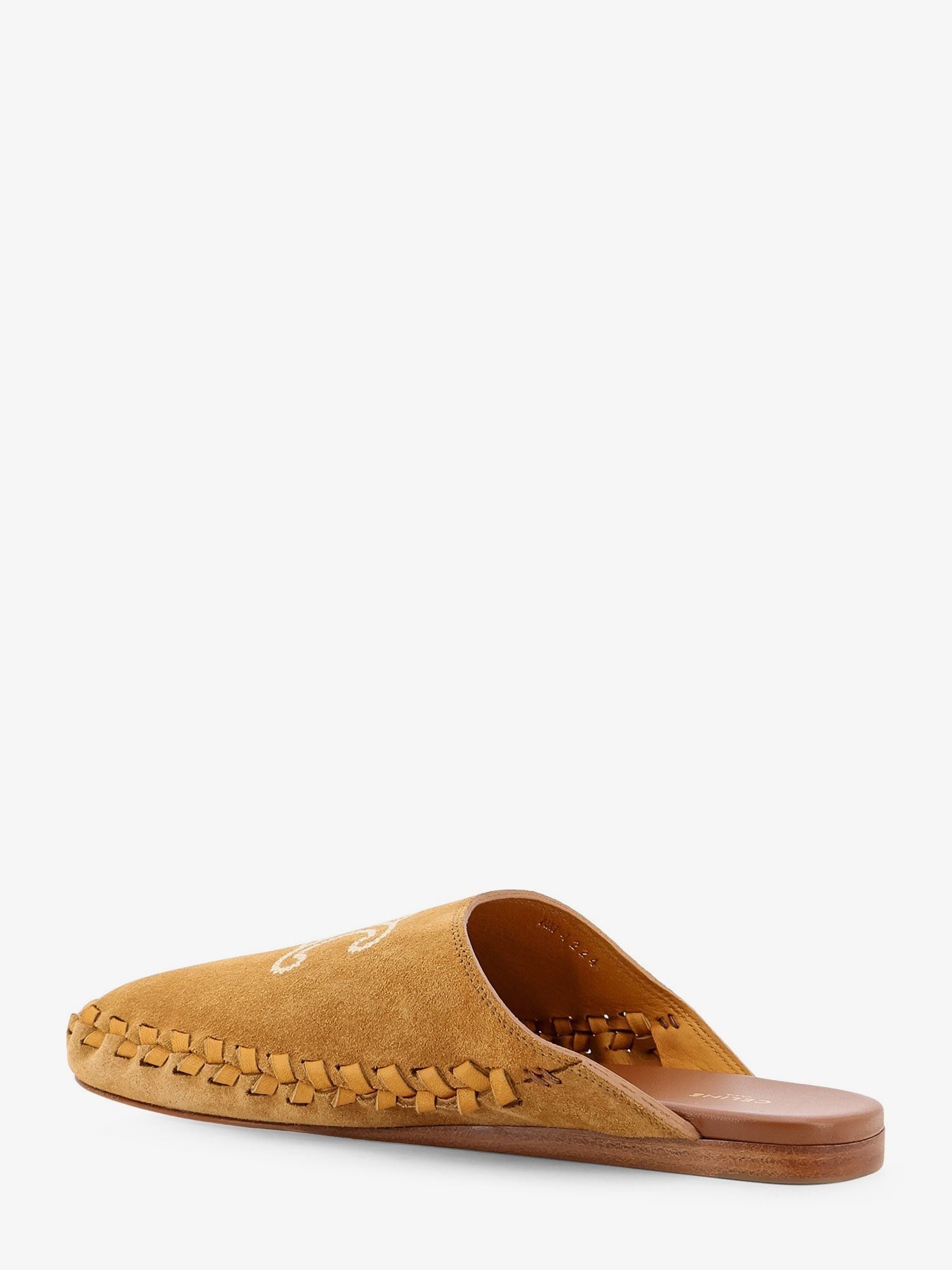 Triomphe Mule 05 suede and leather sandals