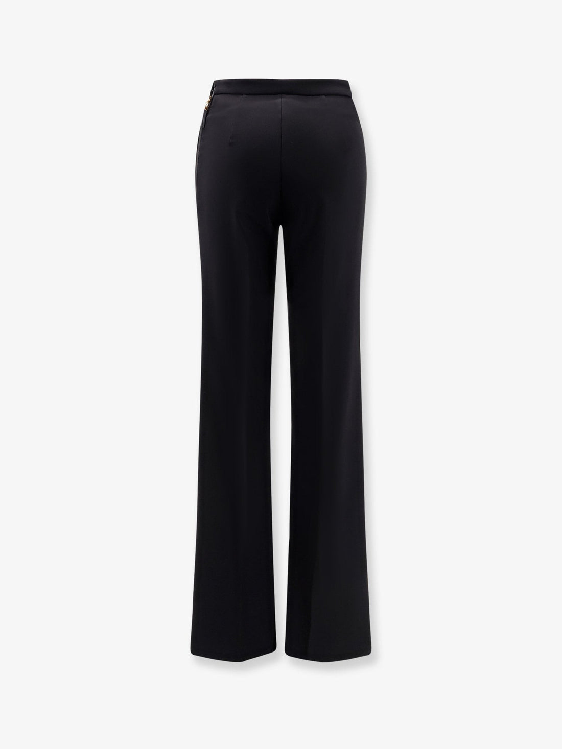 Trousers with double logoed button
