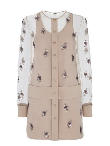 TULLE DRESS WITH EMBROIDERY