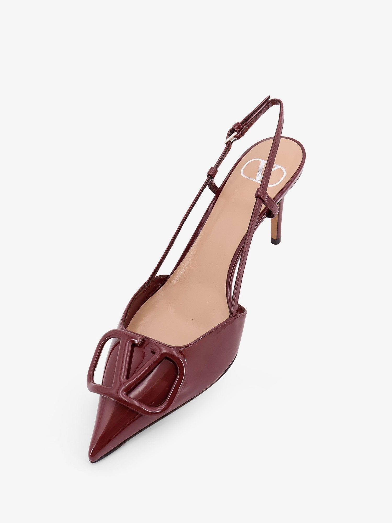 Valentino Garavani patent leather slingback pumps