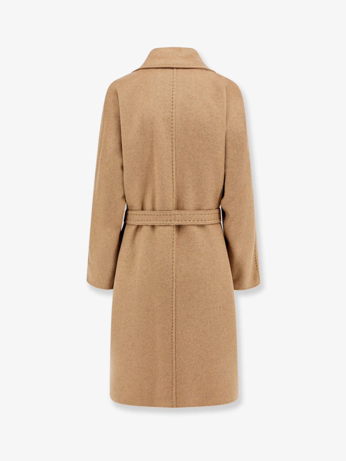 Valle cashmere coat with belt at waist