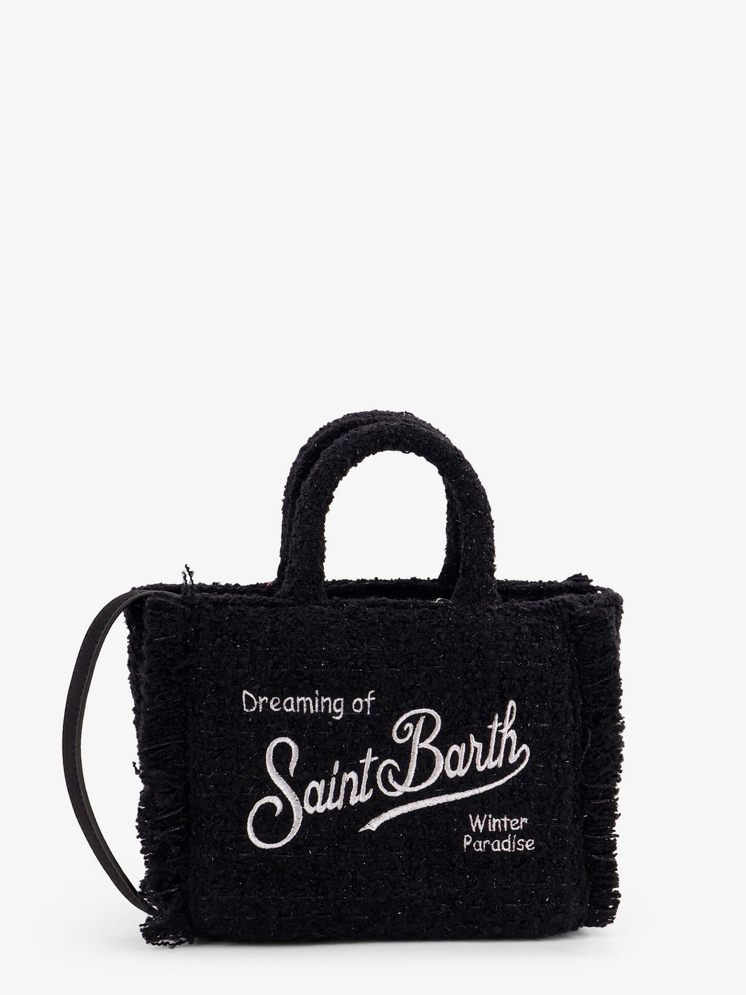 Vanity crossbody bag with embroidered logo on the front