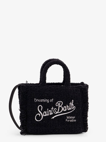Vanity crossbody bag with embroidered logo on the front