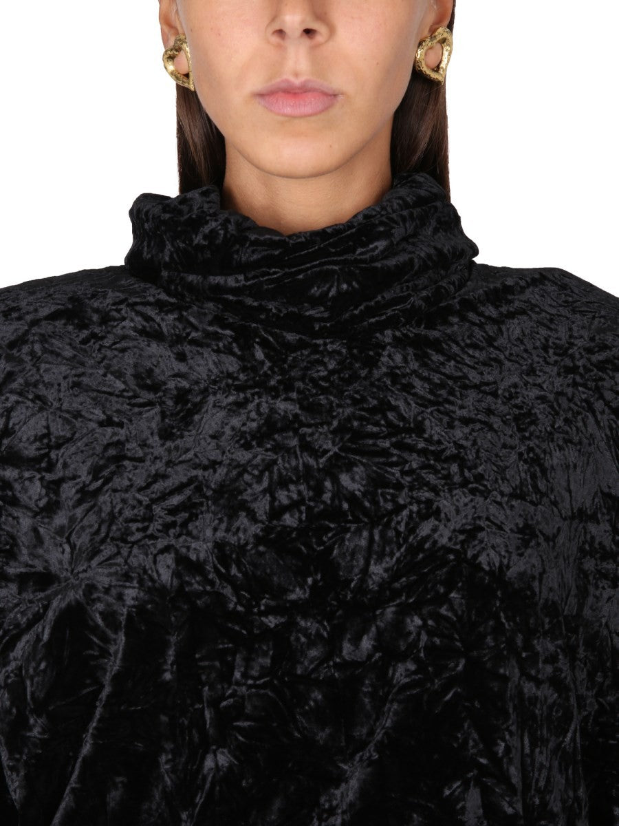 VELVET TURTLENECK TOP