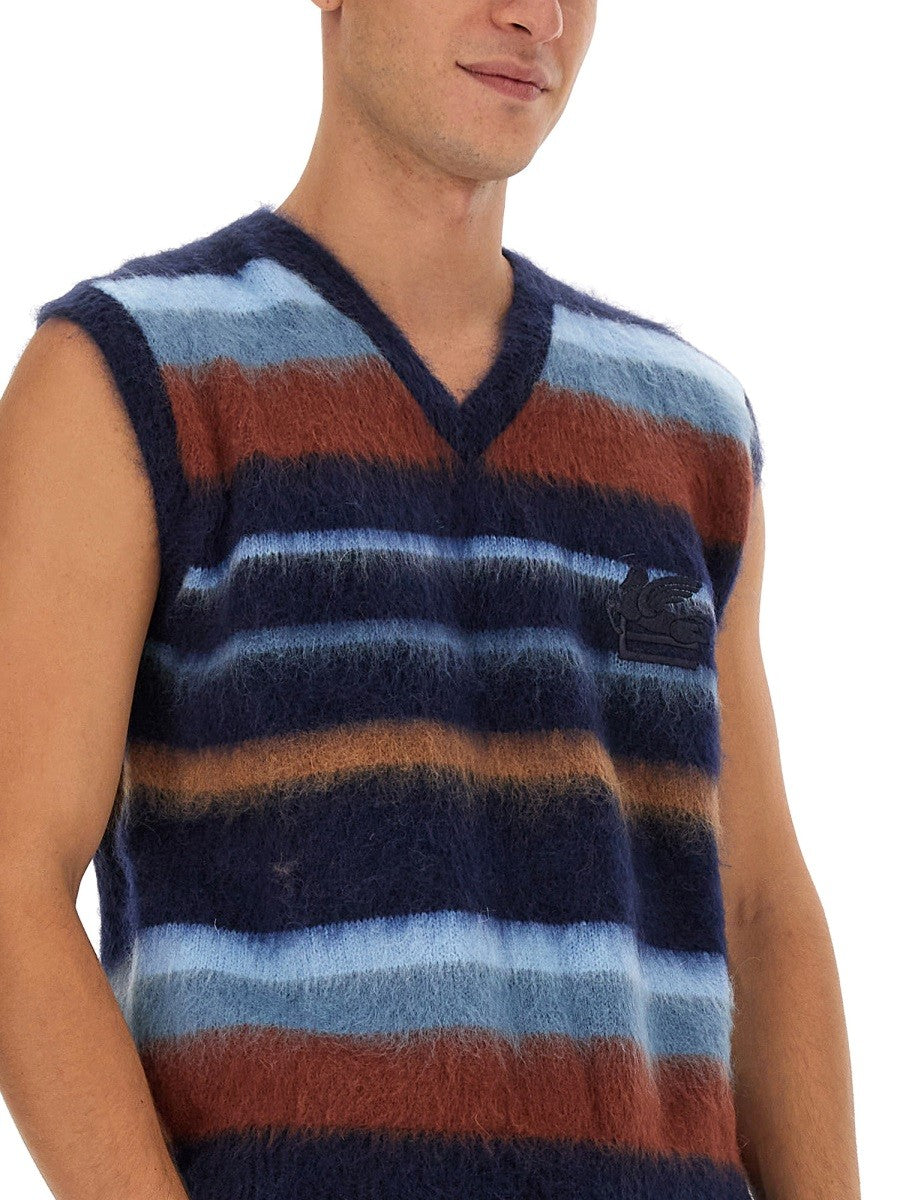 VEST WITH STRIPE PATTERN