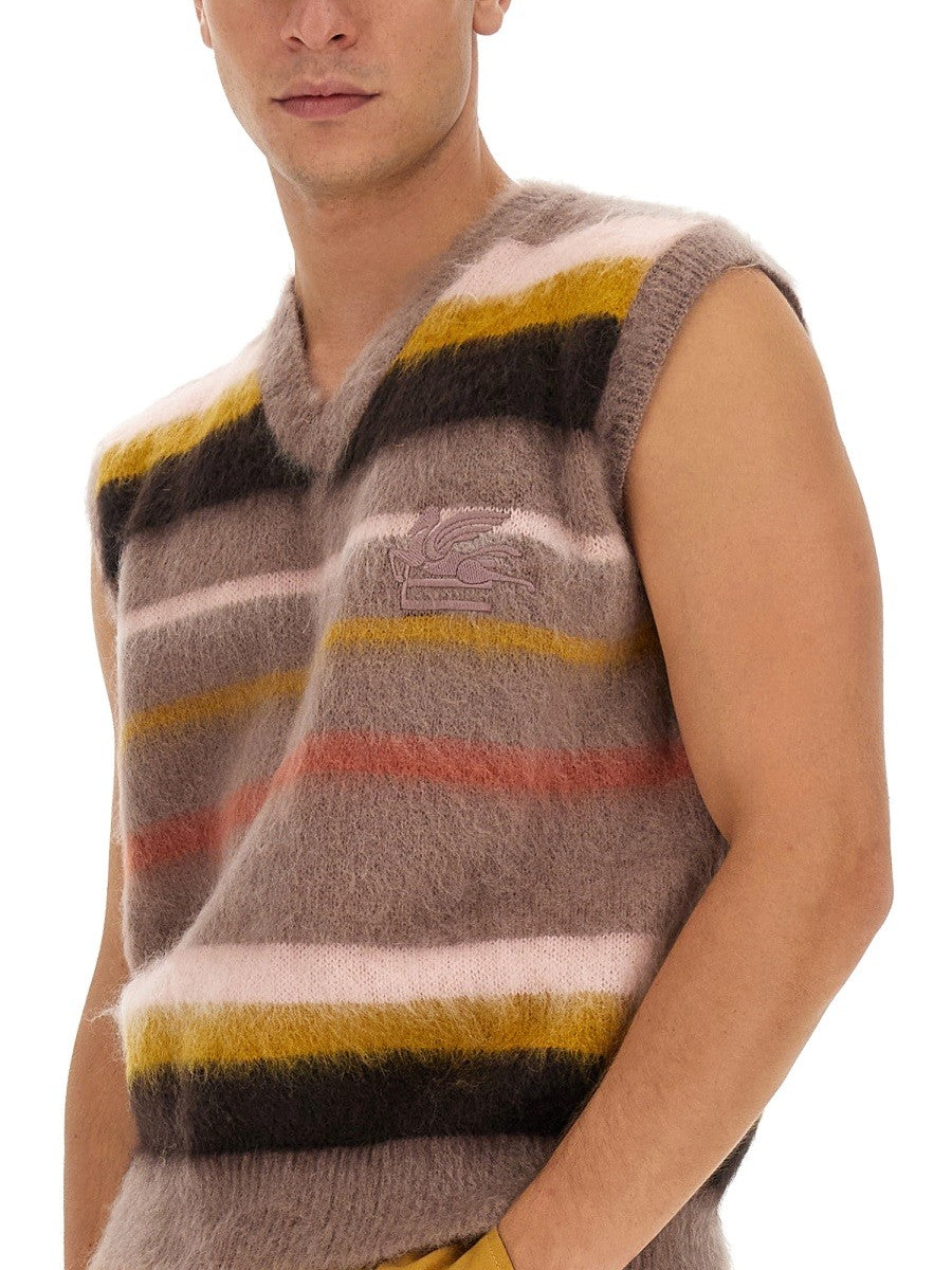 VEST WITH STRIPE PATTERN
