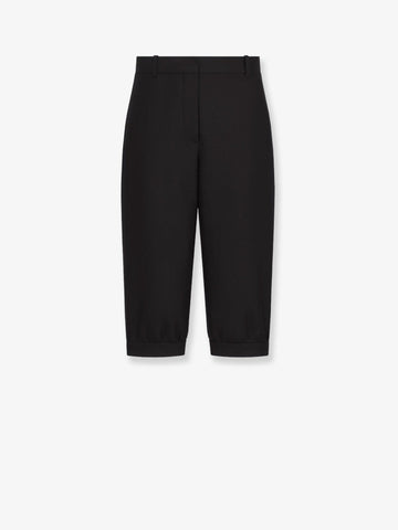 Virgin wool and silk grain de poudre bermuda shorts