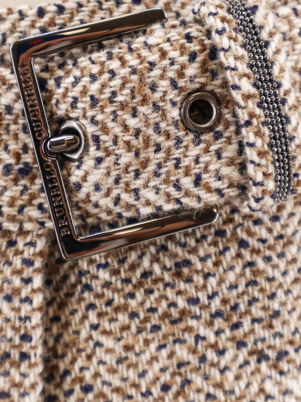 Virgin wool and silk midi skirt