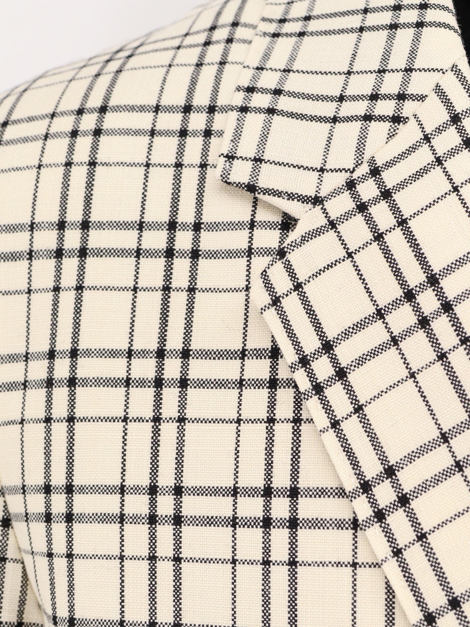 Virgin wool blazer with madras motif