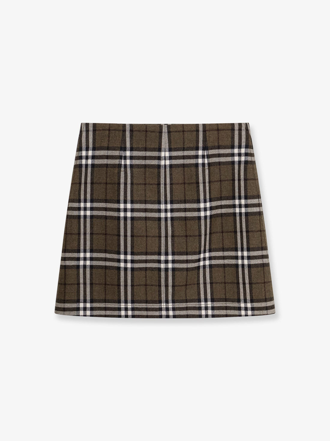 Virgin wool skirt with Burberry Check print