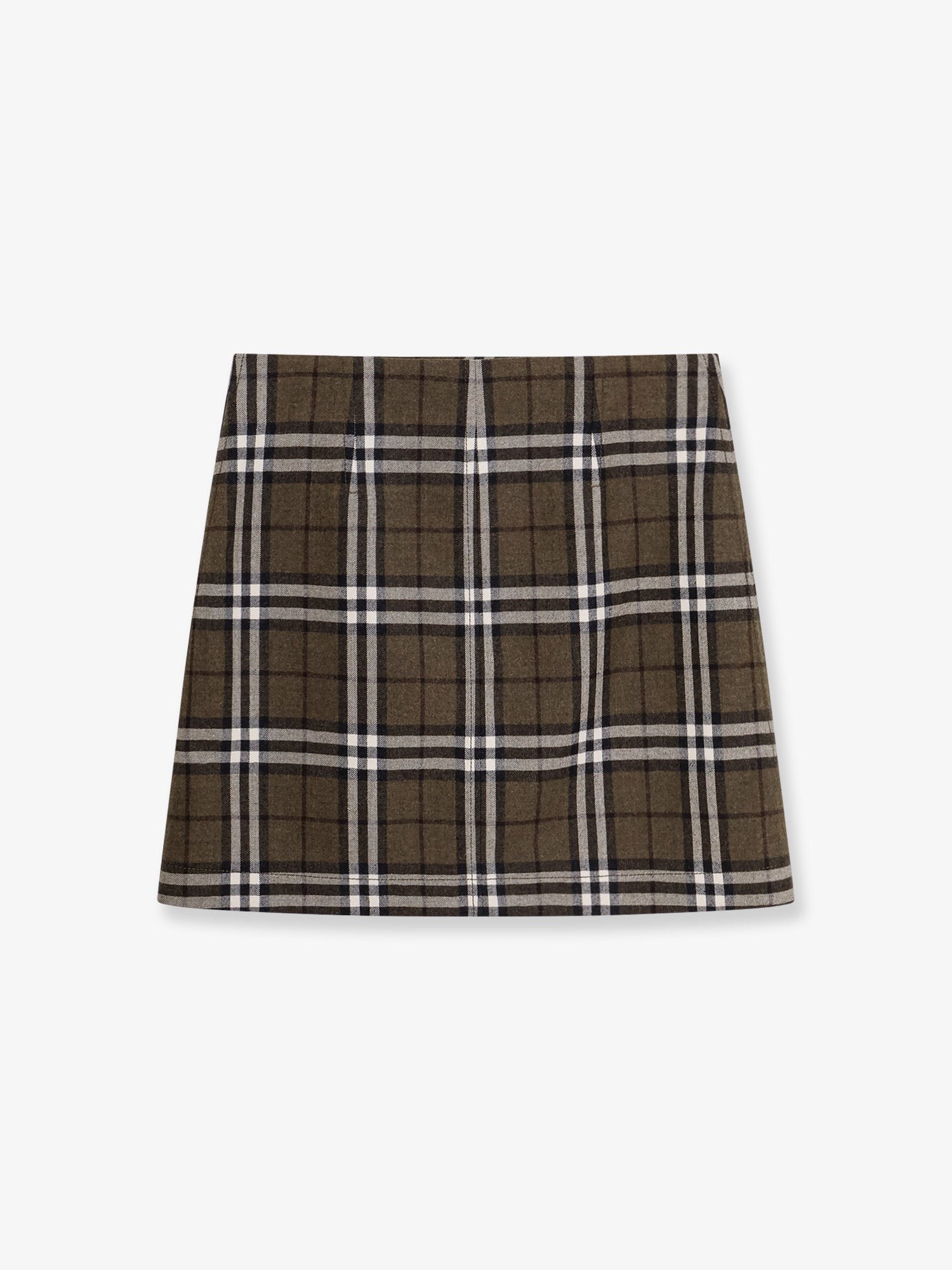 Virgin wool skirt with Burberry Check print