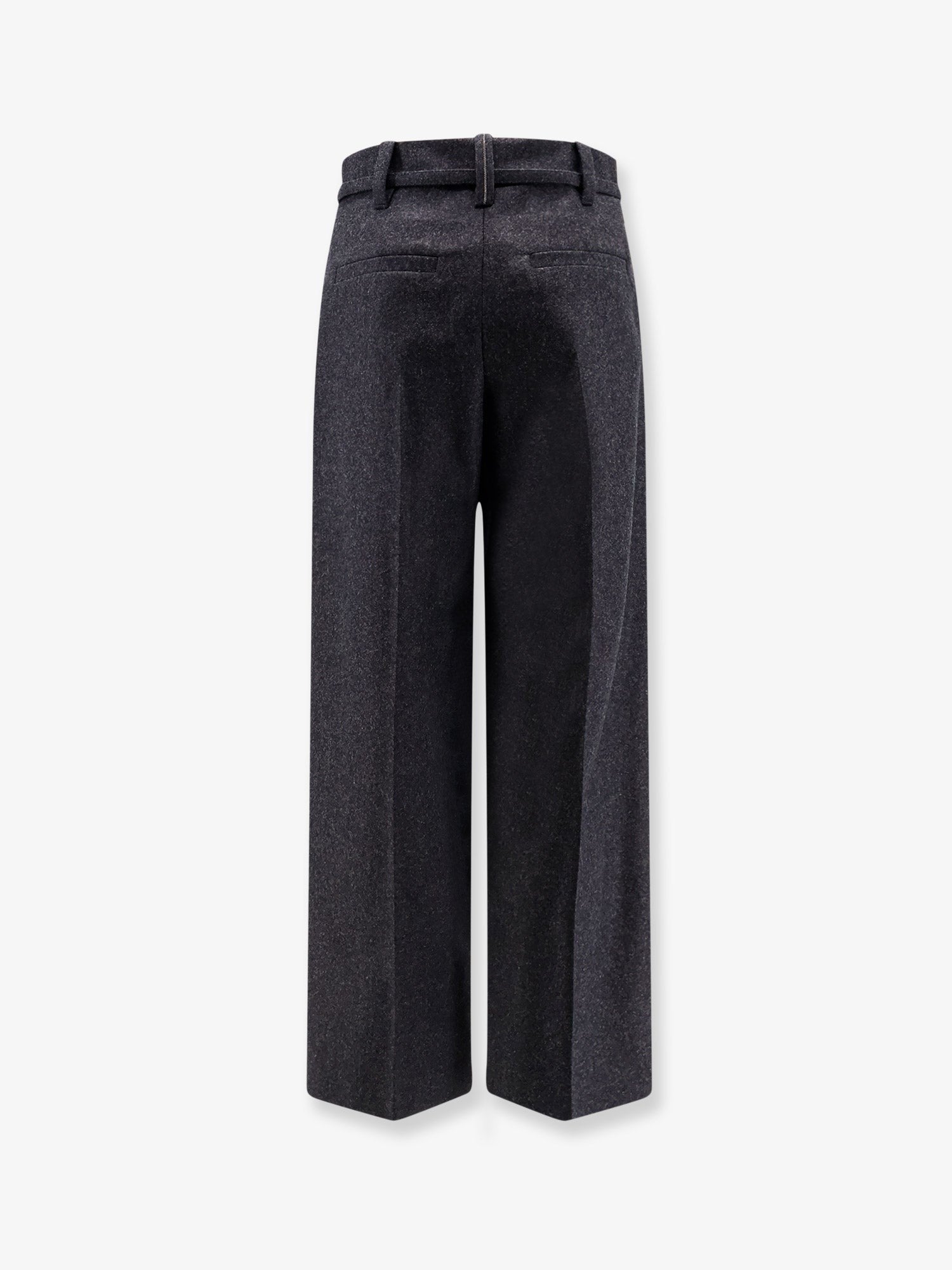 Virgin wool trousers with belt