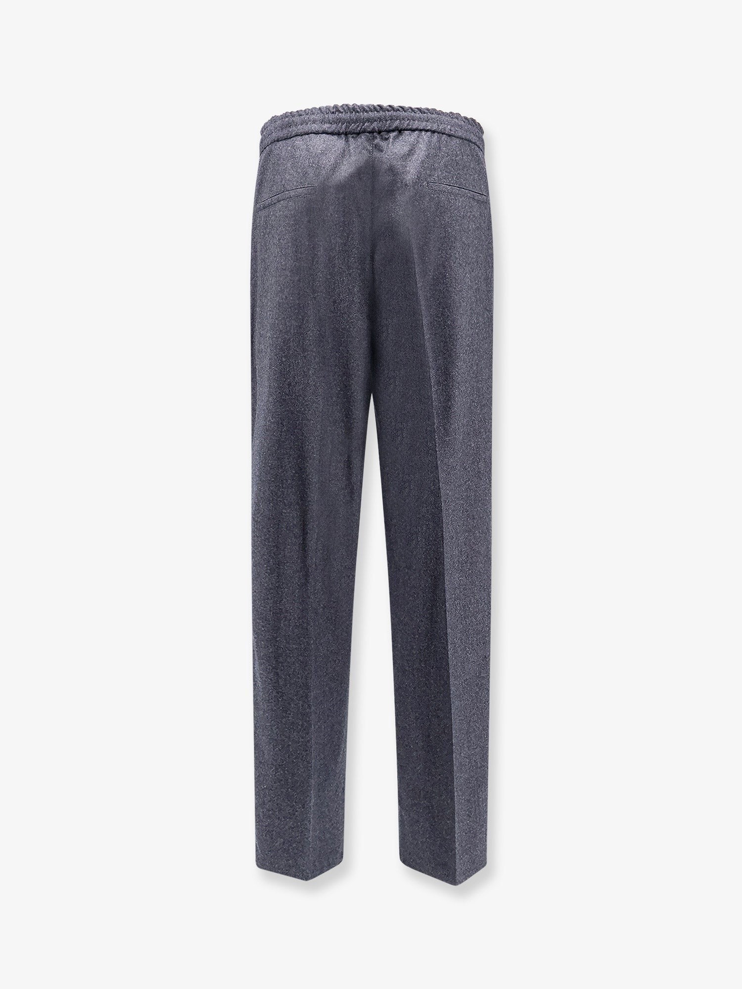 Virgin wool trousers with drawstring