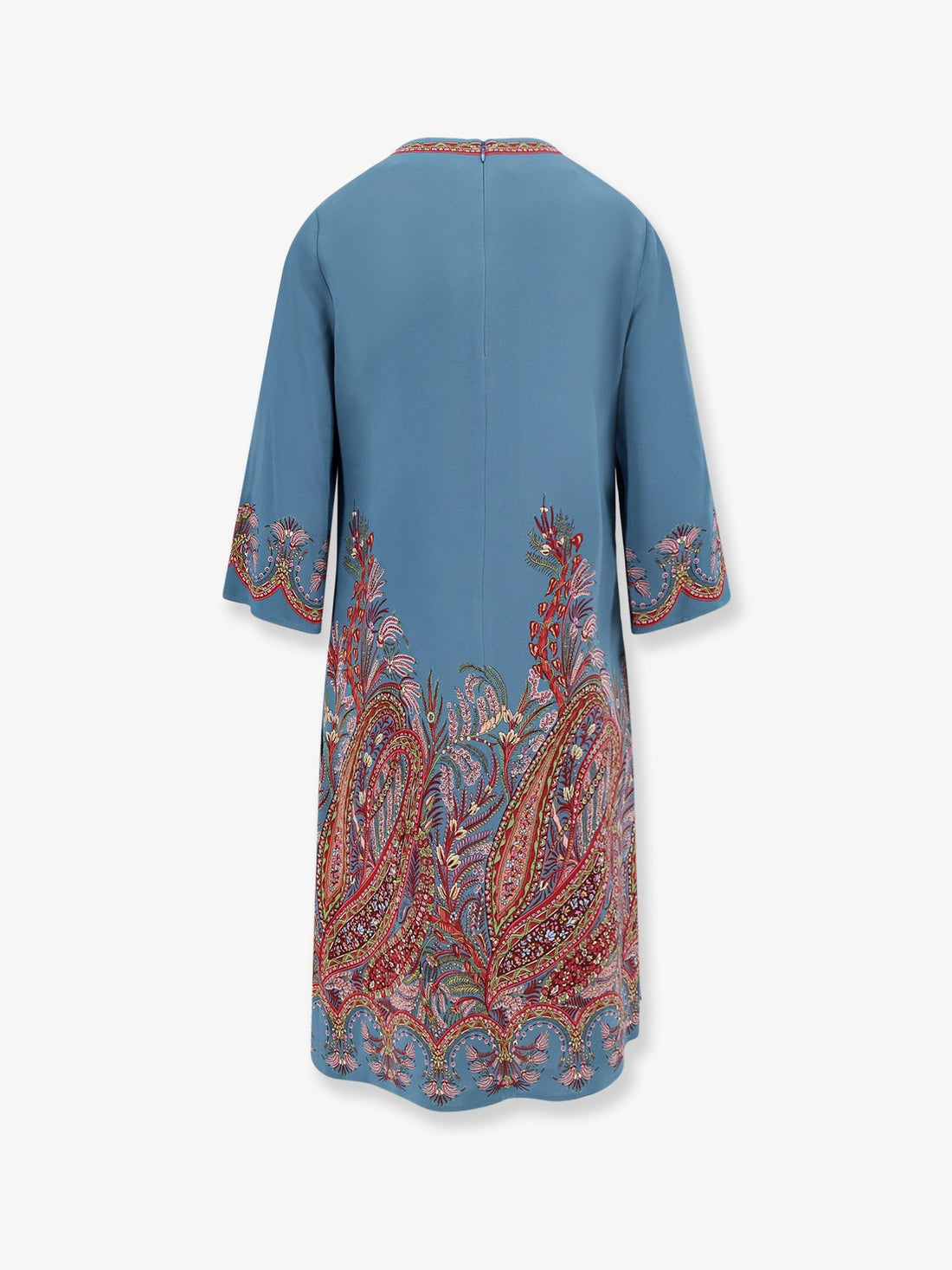 Viscose blend dress with iconic print