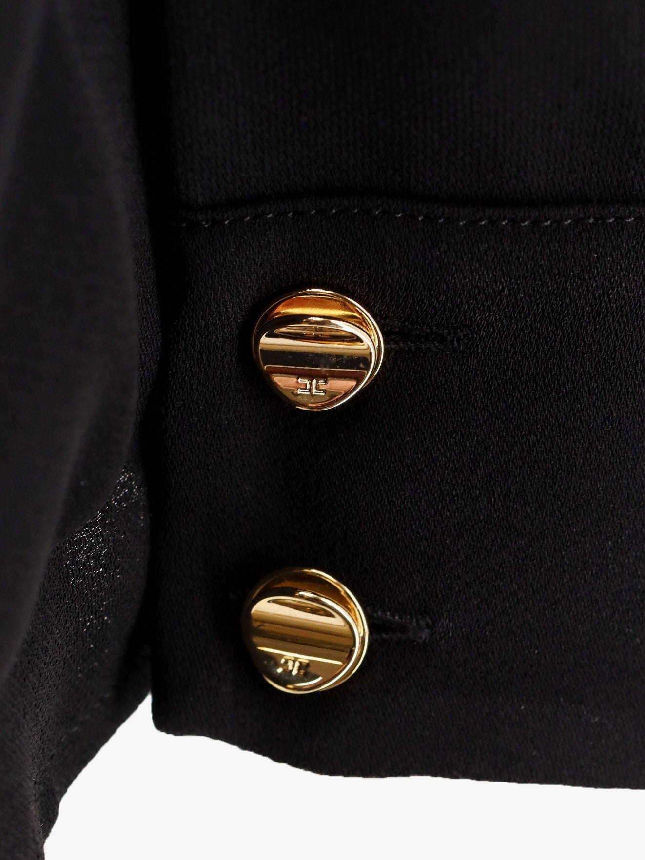 Viscose shirt with gold metal button