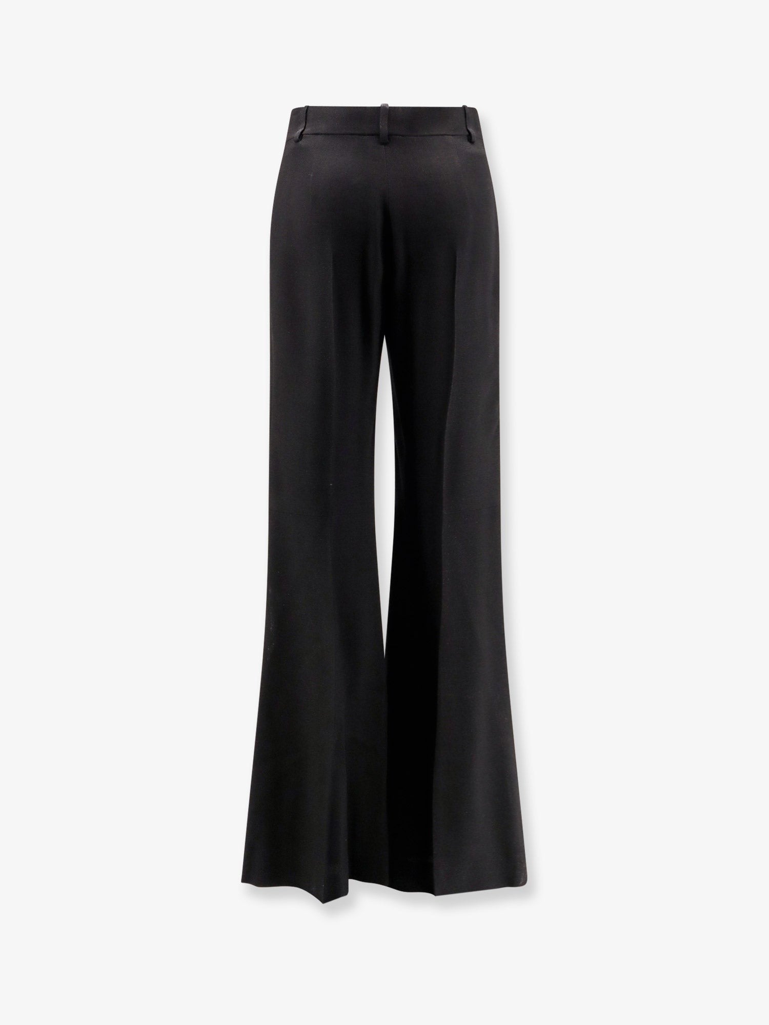 Viscose trousers with flared bottom