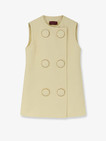 Viscose vest with maxi buttons