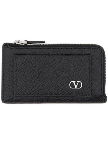 "VLOGO SIGNATURE" LEATHER COIN PURSE