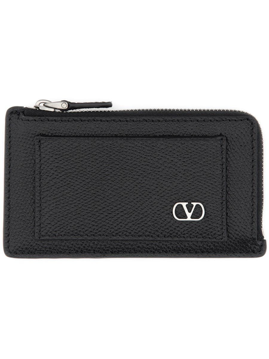 "VLOGO SIGNATURE" LEATHER COIN PURSE
