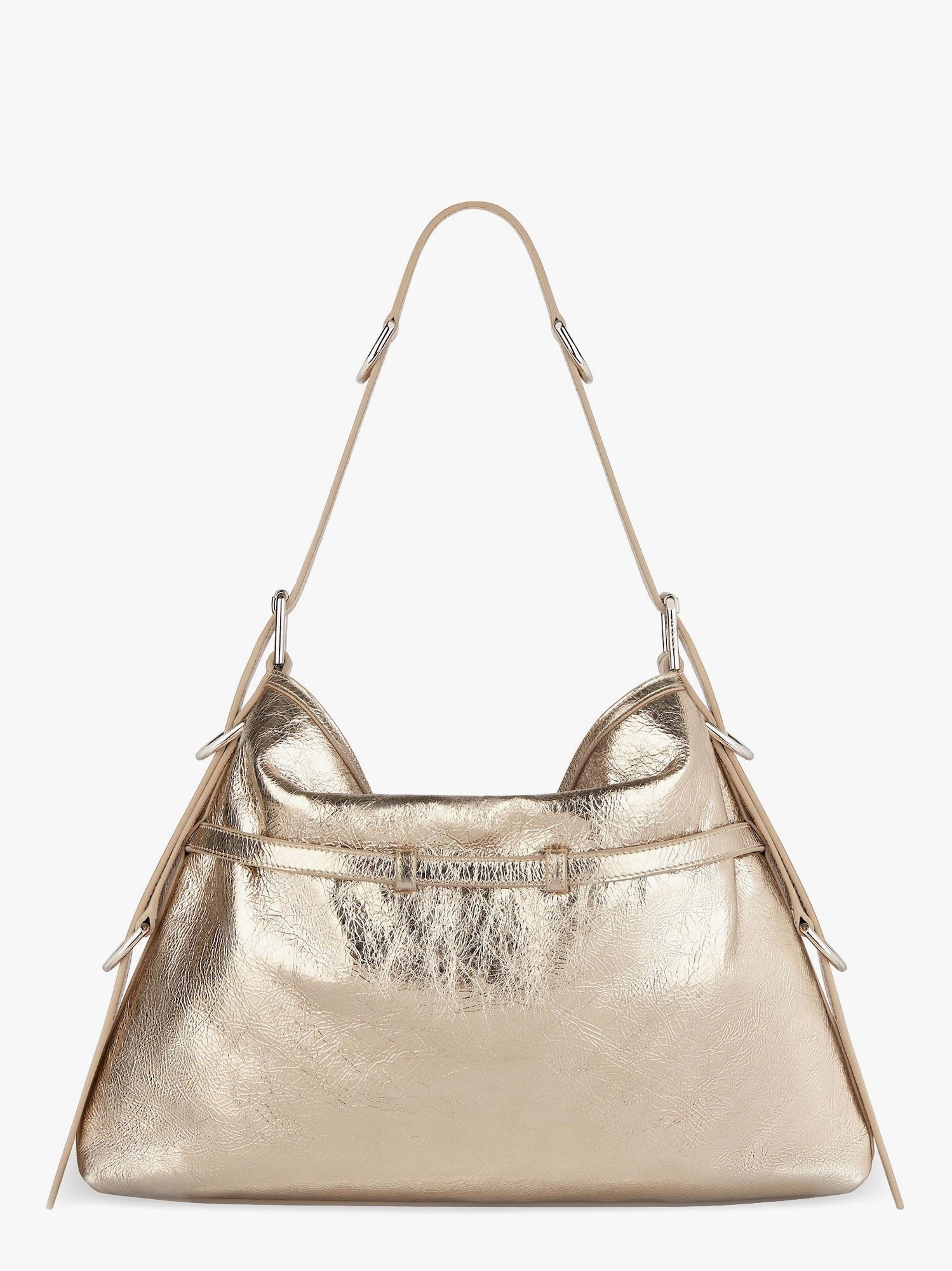 Voyou metallized leather shoulder bag