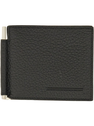 WALLET WITH T-SHAPED MONEY CLIP