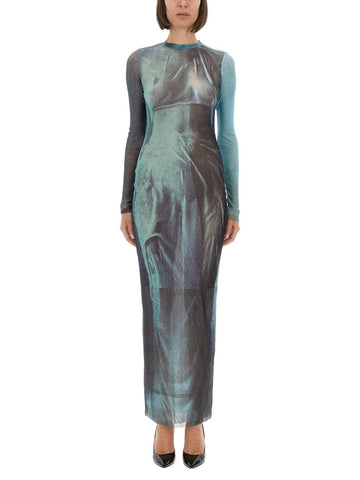 "WATER" MESH LONG DRESS