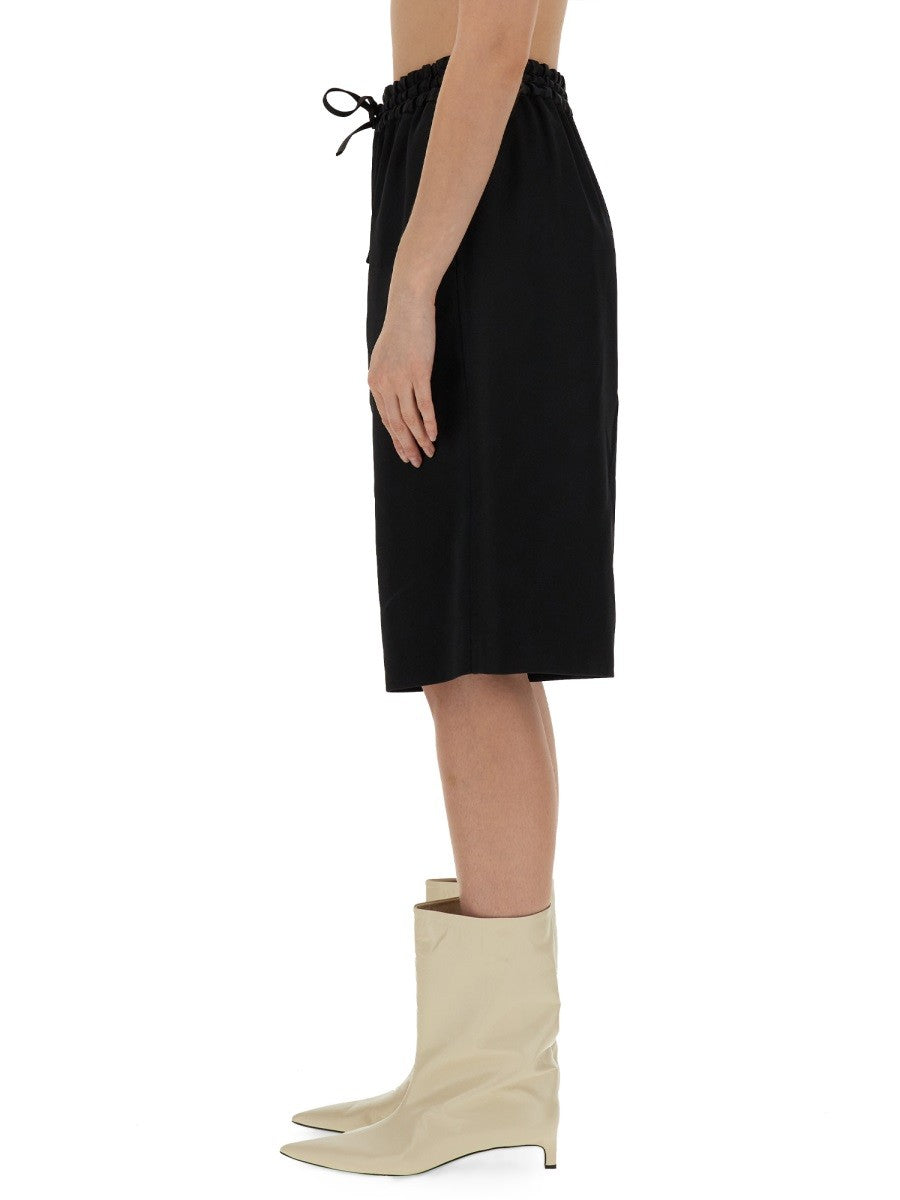 WIDE LEG BERMUDA SHORTS