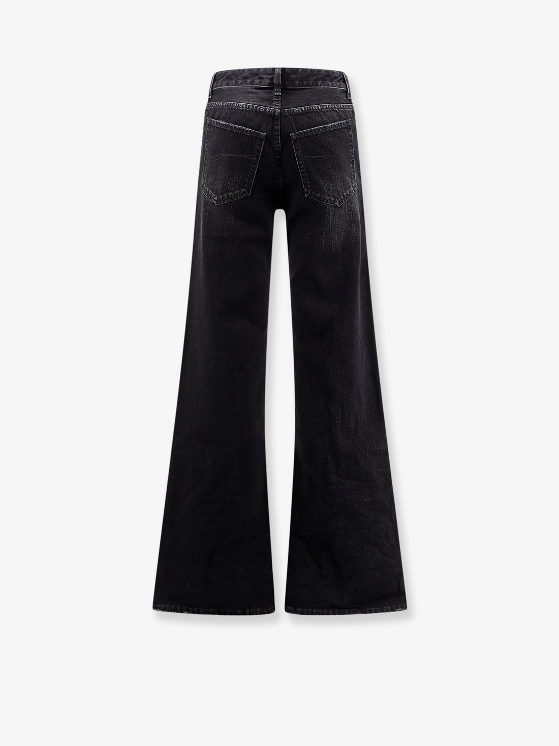 Wide Leg black denim trousers