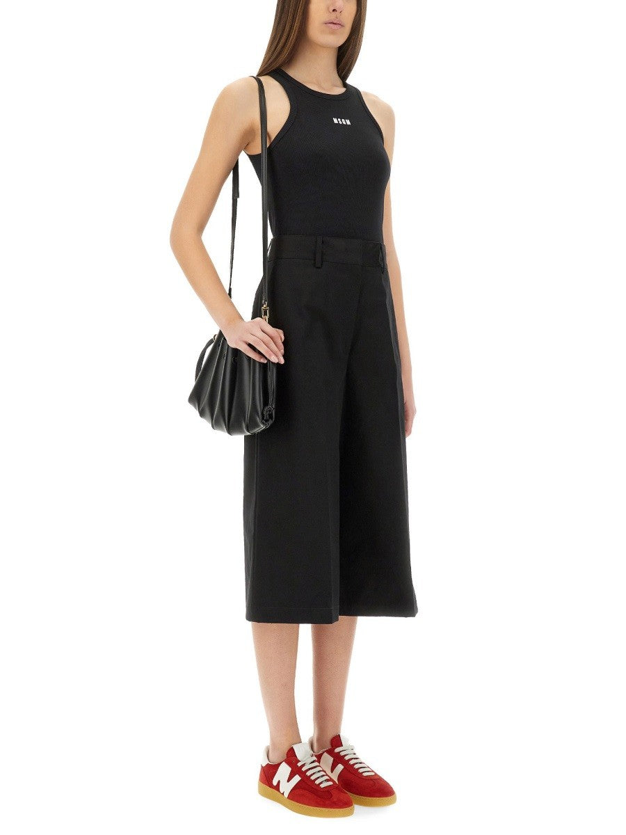 "WIDE-LEG" MIDI PANTS