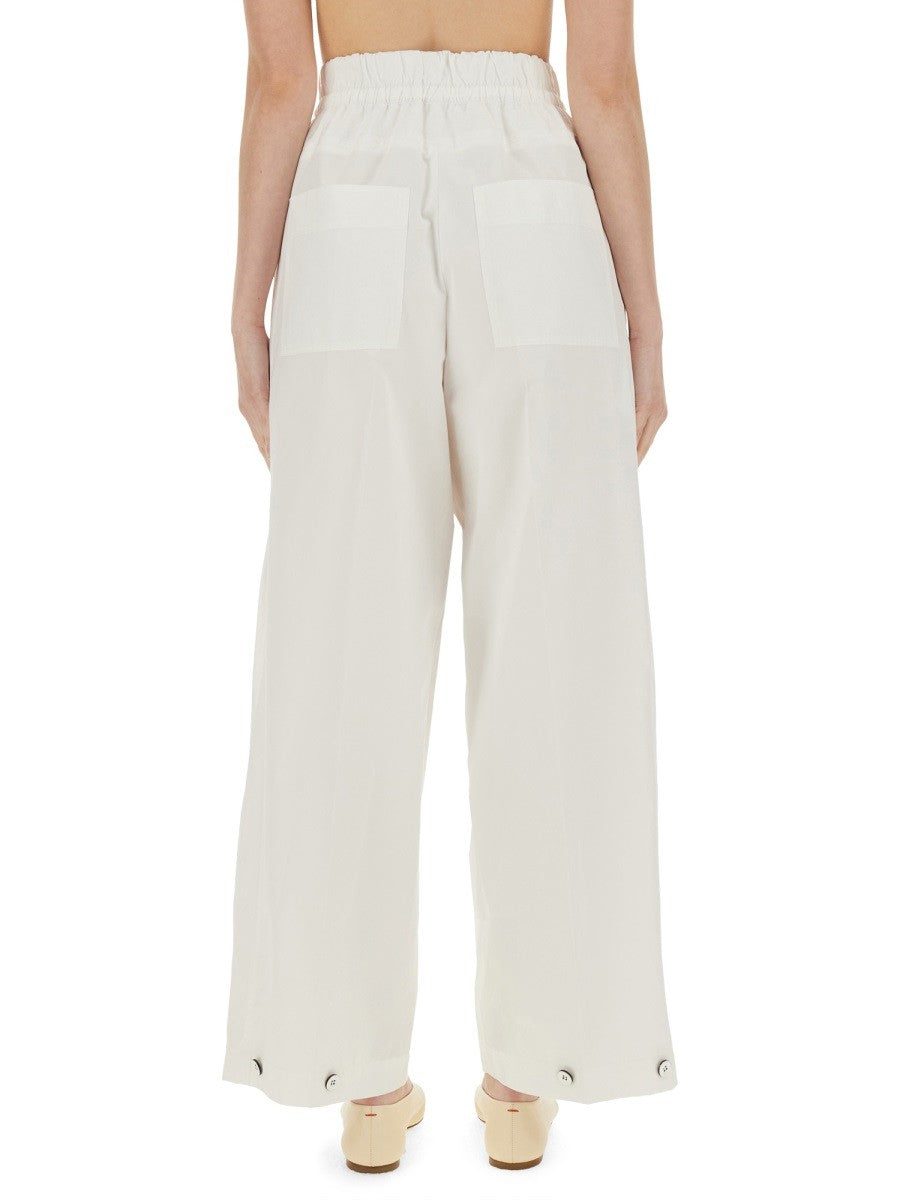 WIDE PANTS IN COTTON GABARDINE