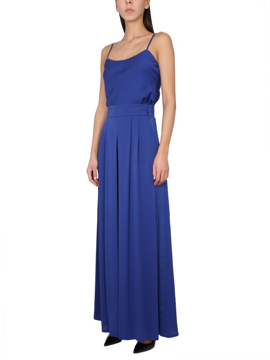 WIDE SILK TUXEDO PANTS