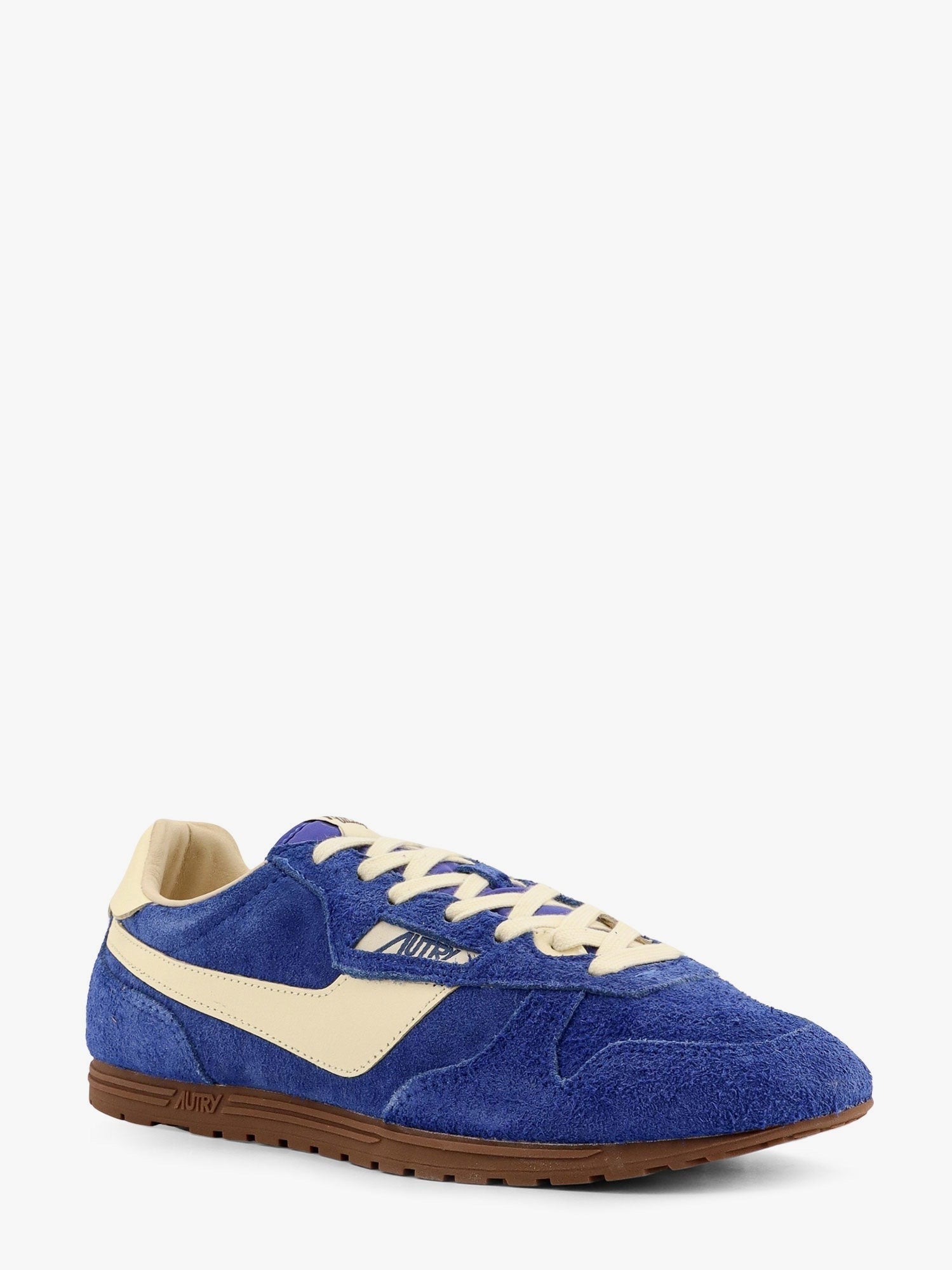 Windspin low-top suede and leather sneakers