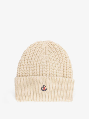 Wool and cashmere beanie hat