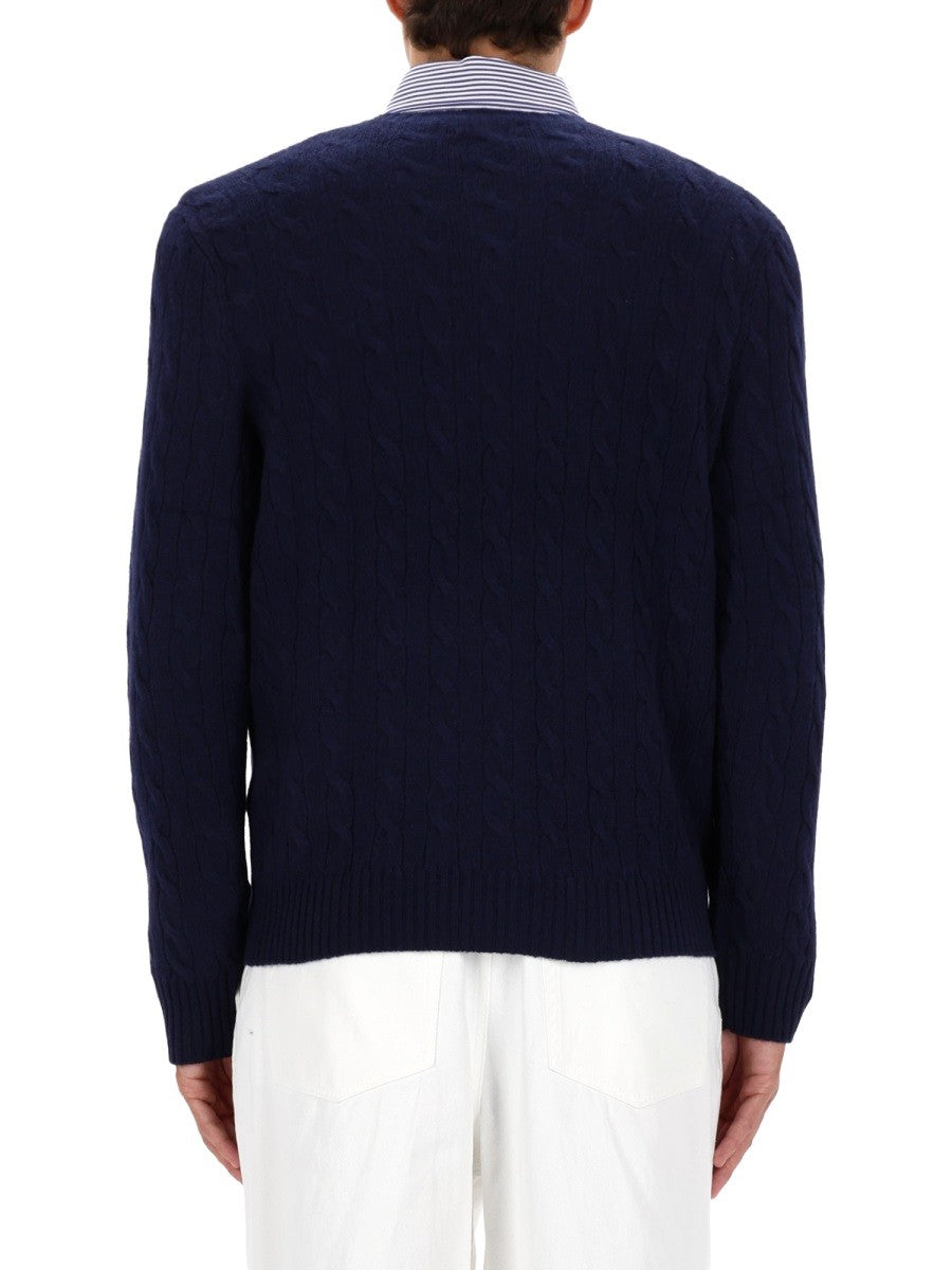 WOOL AND CASHMERE CABLE KNIT SWEATER