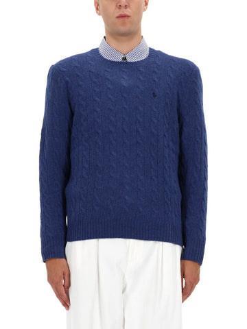 WOOL AND CASHMERE CABLE KNIT SWEATER