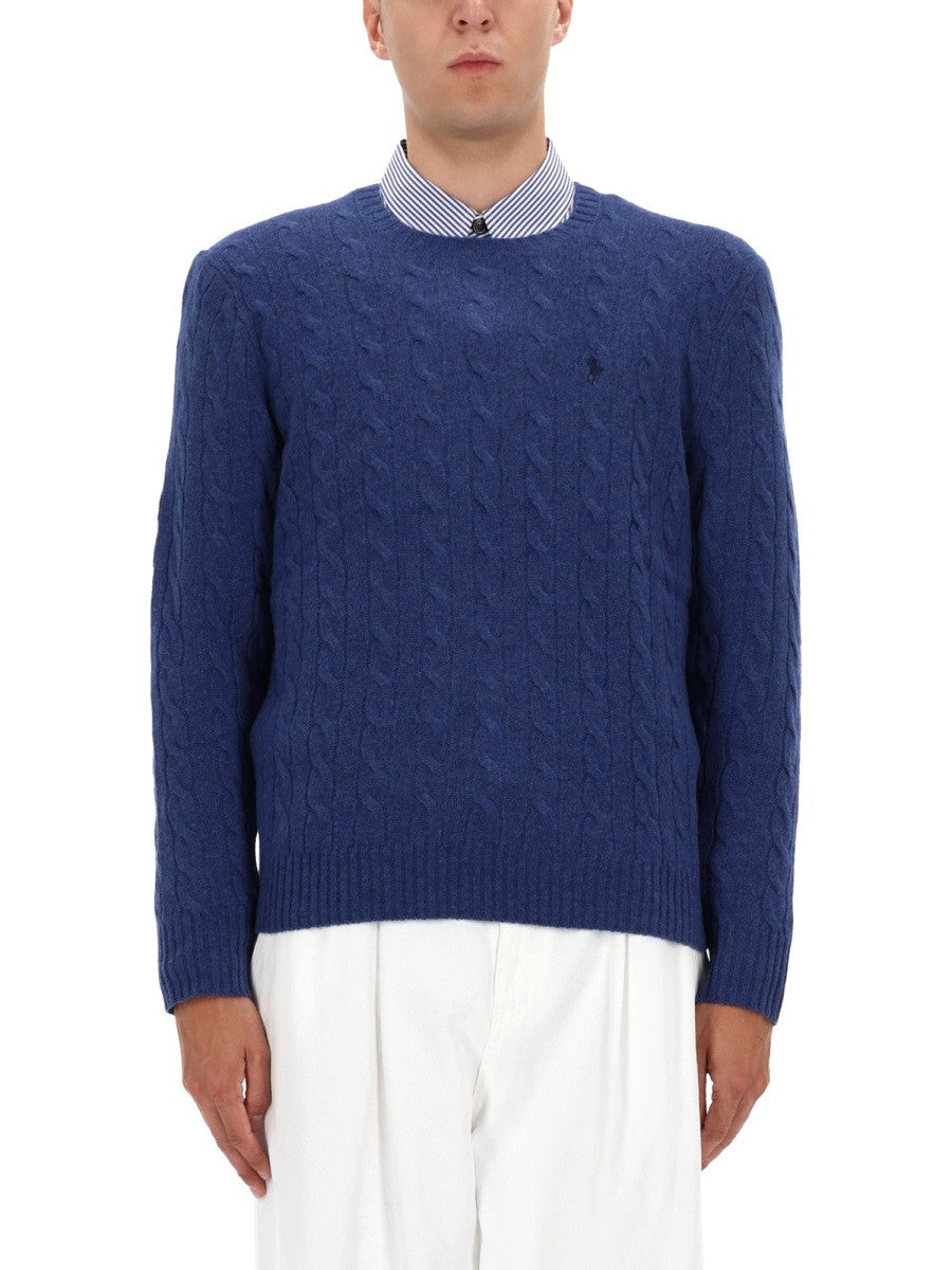 WOOL AND CASHMERE CABLE KNIT SWEATER