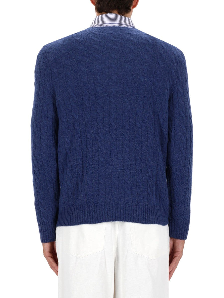 WOOL AND CASHMERE CABLE KNIT SWEATER