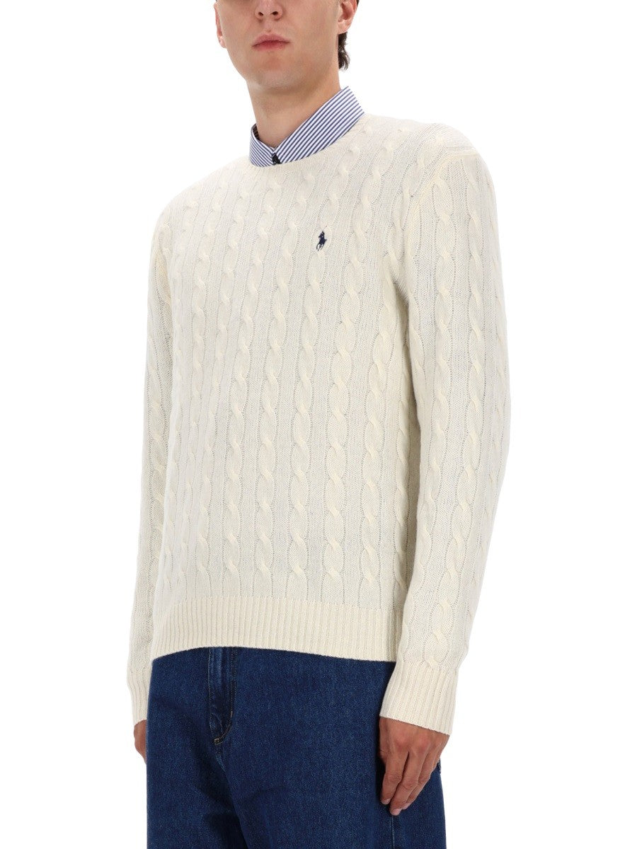 WOOL AND CASHMERE CABLE KNIT SWEATER