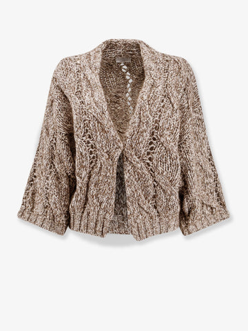 Wool and cashmere cardigan with sequins