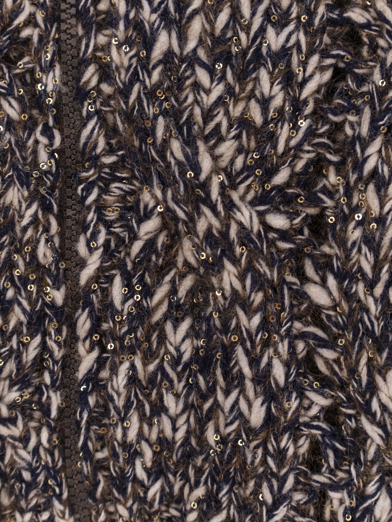 Wool and cashmere cardigan with sequins