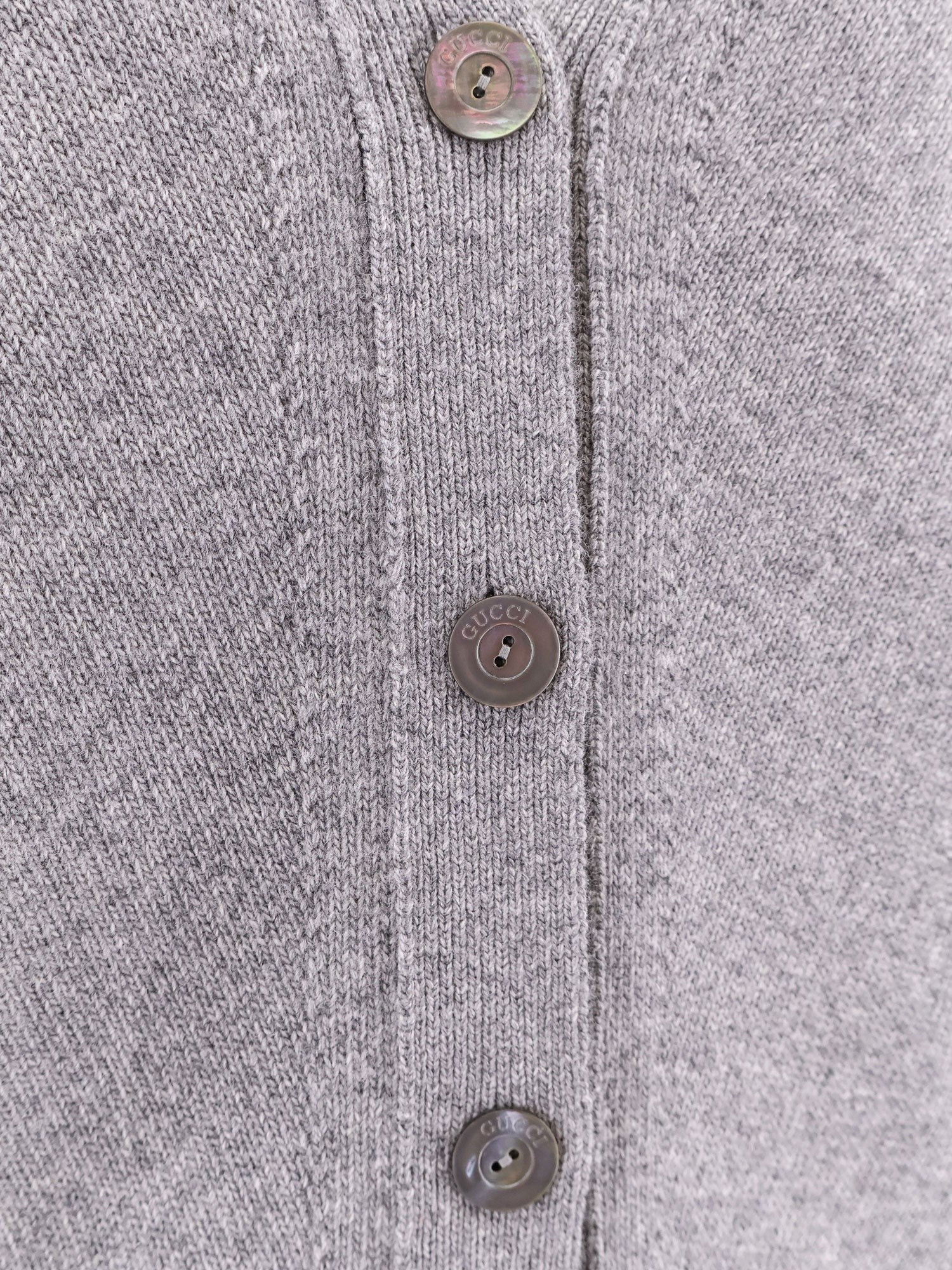 Wool and cashmere cardigan with web detail