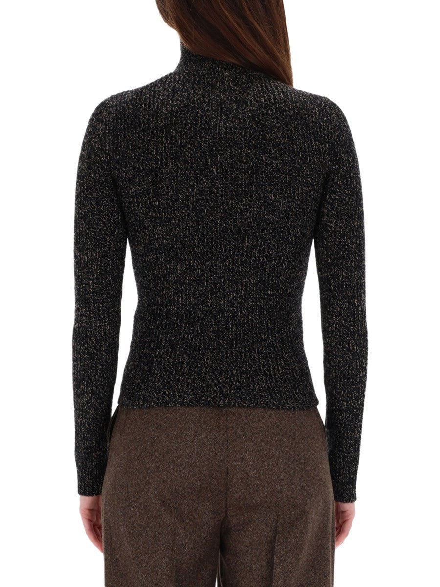 WOOL AND CASHMERE MOULINÉ TURTLENECK
