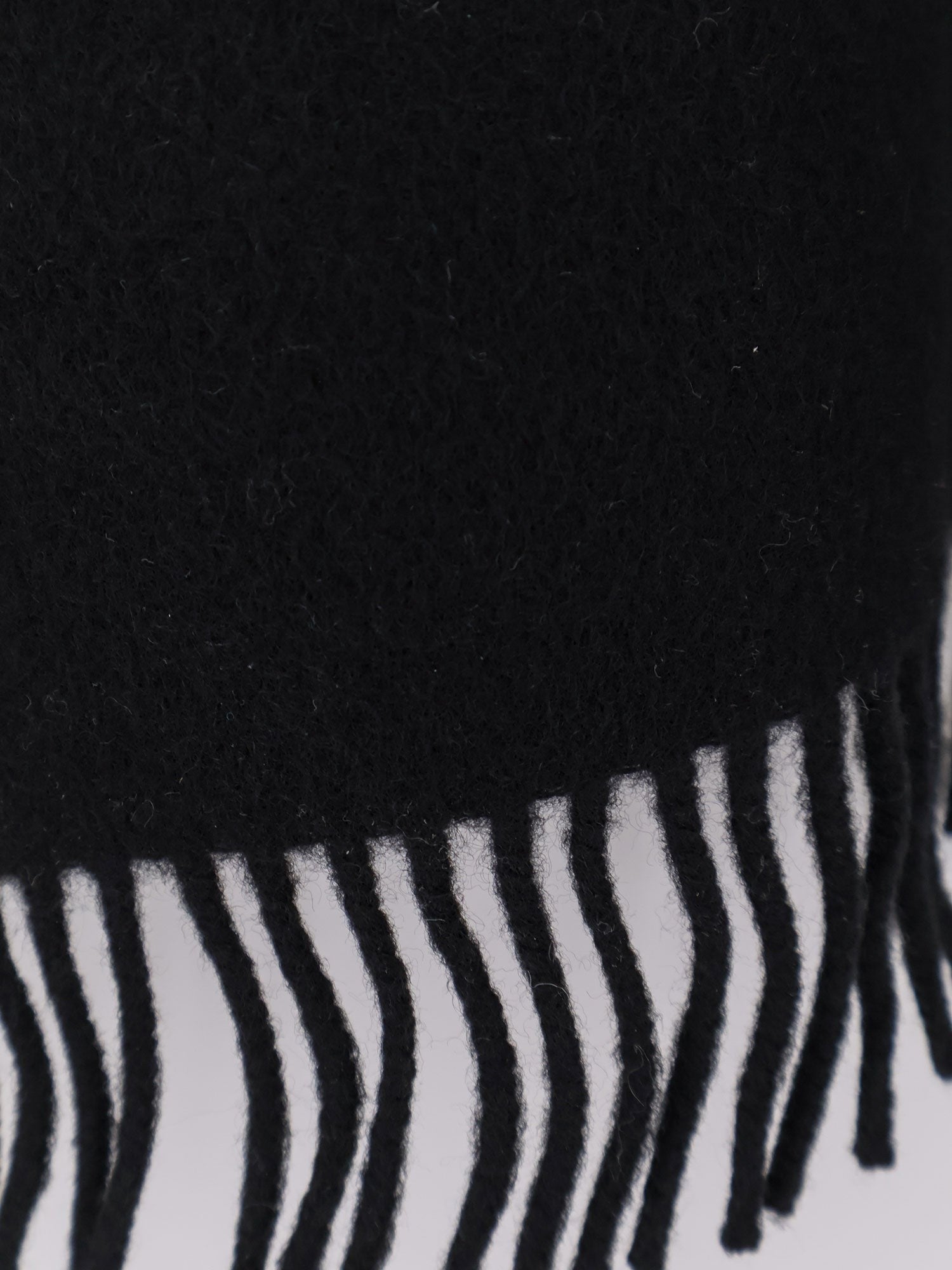 Wool and cashmere scarf with hood