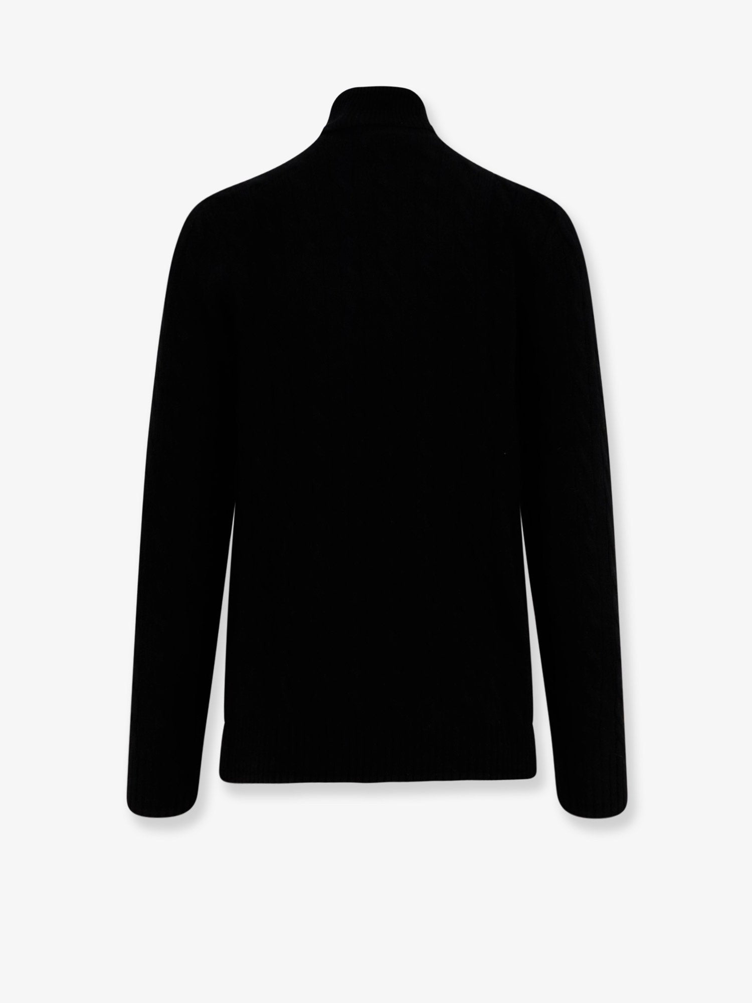 Wool and cashmere sweater with frontal logo